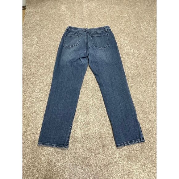 Talbots flawless five pocket women curvy slim ankle sz 8 high rise blue jeans - Picture 2 of 12